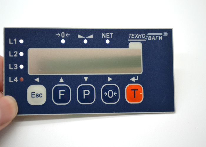 Abrasion Resistant Tactile Membrane Switch Overlay With 3m55230 Back Adhesive