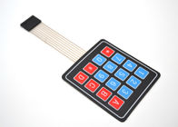 Matte Surface Embossed Tactile Membrane Switch Scratch Resistant Square Shaped
