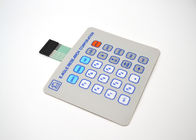 Square Shape Tactile Membrane Switch Keyboard With Glossy Surface 3M467 Adhesive Back
