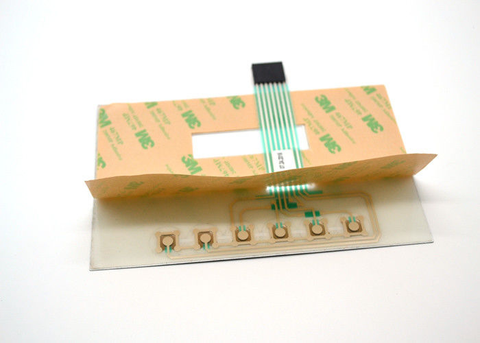 Light Weight Metal Dome Flat Membrane Switch 5 Colors Printing On Surface Overlay