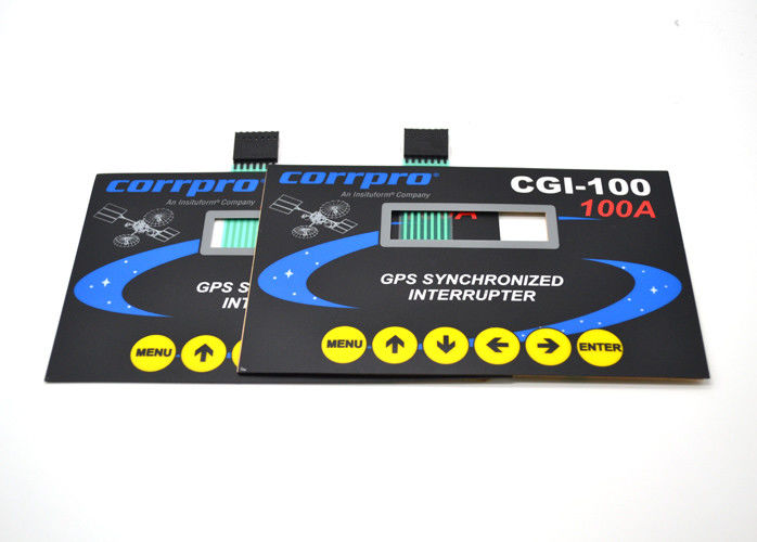 Light Weight Metal Dome Flat Membrane Switch 5 Colors Printing On Surface Overlay