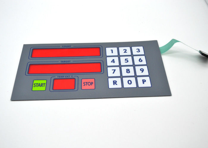 Push Button Metal Dome Membrane Switch With Colored Transparent Window