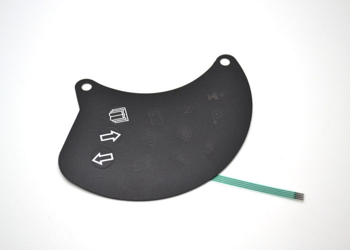 PC / PET Overlay Metal Dome Membrane Switch Keyboard With Female Connector Cable Tail