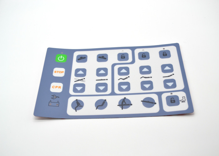 Custom Tactile Embossed Button Membrane Switch Panel 180mmx110mm Size