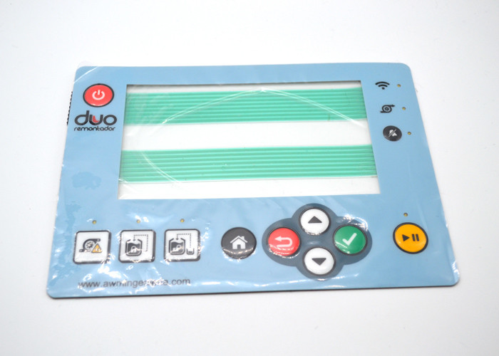 Waterproof Tactile Membrane Switch With Clear Display Window And Two Connector Tails