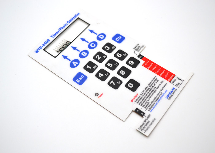 Flat Membrane Switch With Touch Dots On Graphic Overlay For Timer / Photo Controller