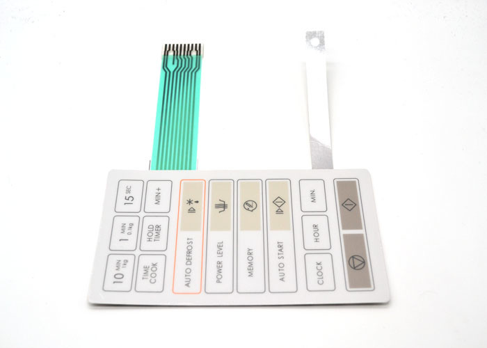 Microwave Oven Flat Touch Sealed Membrane Switches With Shielding Layer Inside