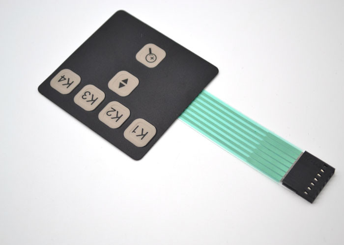 Embossed Tactile Metal Dome	Membrane Switch Keyboard With Male Connector Cable