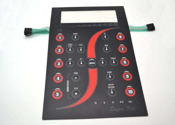 Customized Tactile Membrane Switch Keyboard With Clear Display Window 165x227mm