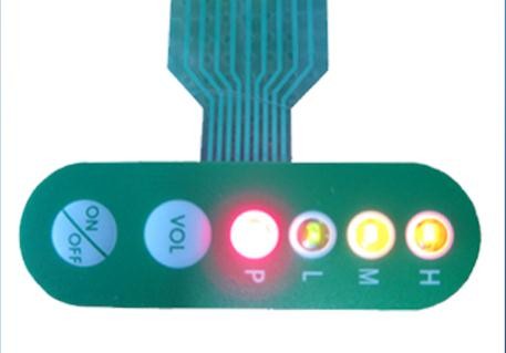Waterproof LED Backlit Membrane Switch Control Panel For Industrial Devices