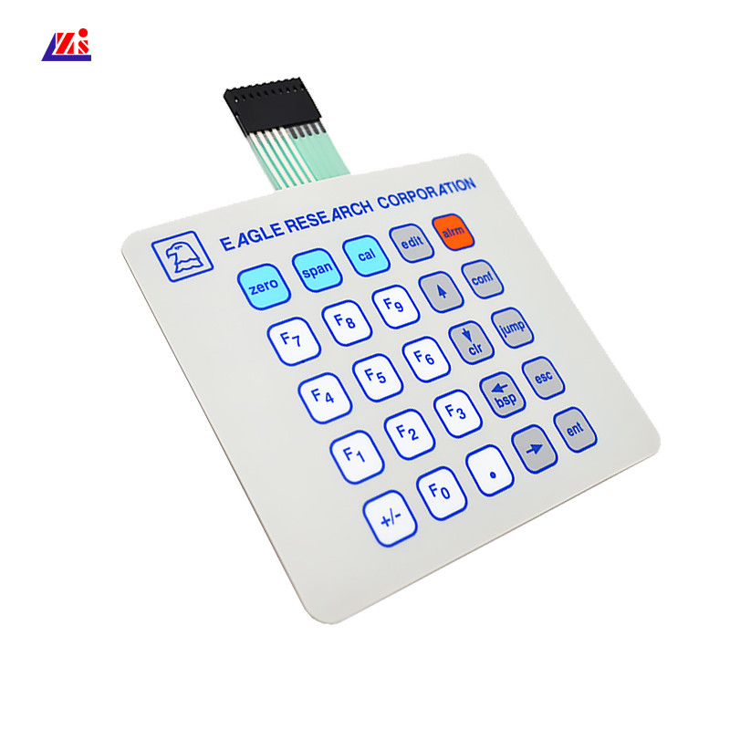 Embossed Button PET Circuit Membrane Switch With LED